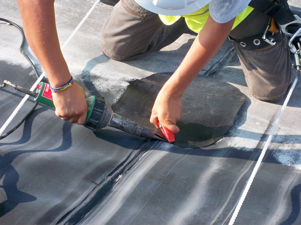 土工膜施工現場